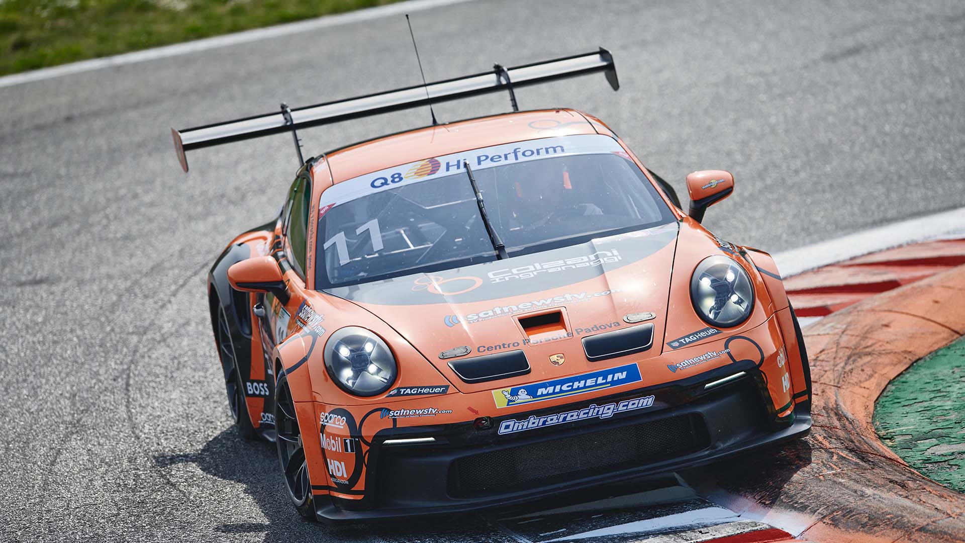 MONZA, ITALY - APRIL 13: Action during the Porsche Carrera Cup Italia 2022 Monza official tests on April 13, 2022 in Monza, Italy. (Photo by Guido De Bortoli/Getty Images for Porsche Italia)